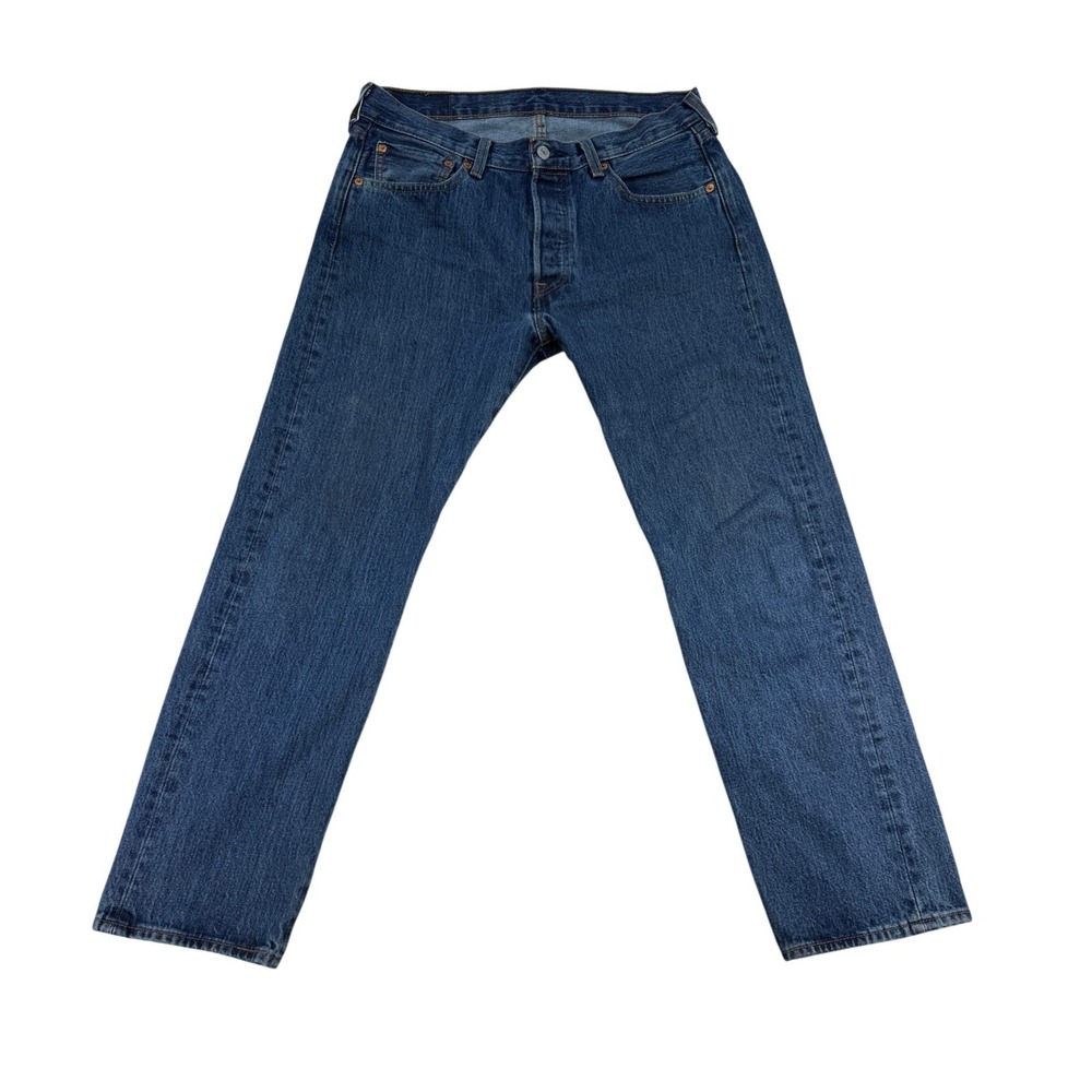 Levi's 501 Jeans Mens 32x30 Blue Original Straight Button Fly Denim